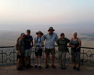 Jan Priddy in Africa with art friends