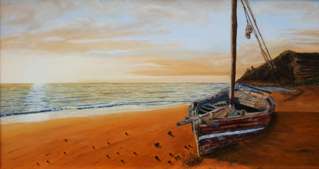 Last Sail - Oil Painting by Jan Priddy