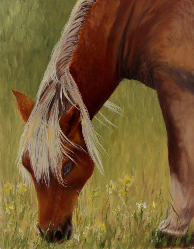 Wild Horse Adventure Tours - Wild Horses - Oil Painting by Jan Priddy, Wildlife Artist